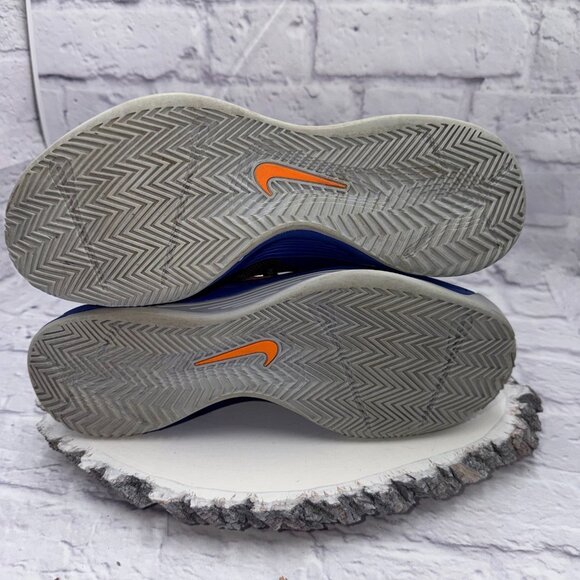 Nike Men's Zoom Hyperfuse 2013 Sneakers Blackened Blue Citrus Low Size 8.5 - Picture 8 of 9